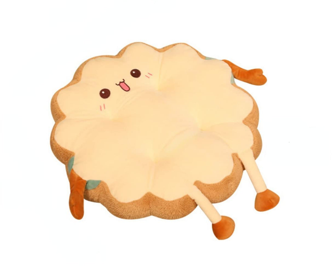 Cozy Pet Cushion - Plush Toast-Shaped Bed with Secure Base
