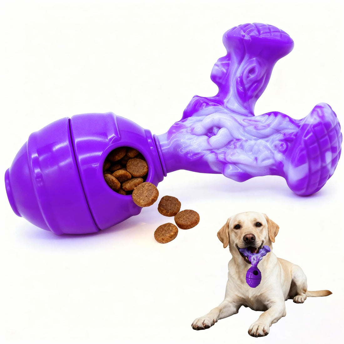 Durable Chew Toy - Interactive Treat Dispenser with Textured Surface
