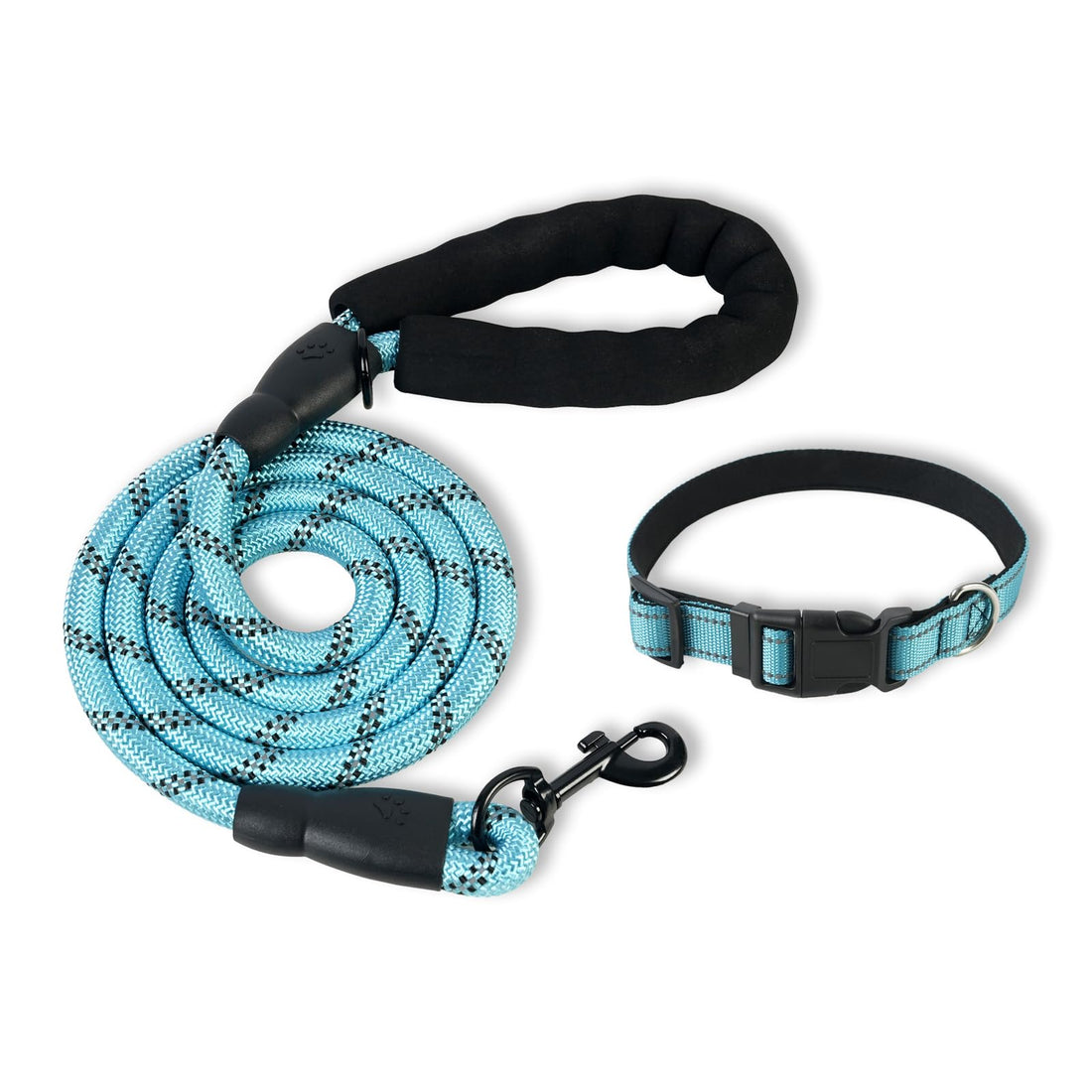 Secure Walking Leash - Reflective Nylon with Padded Handle