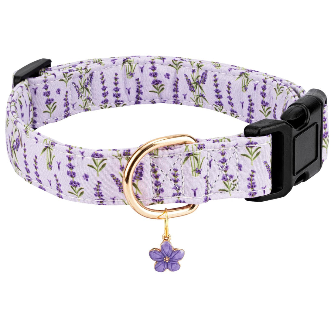 Elegant Pet Collar - Detachable Floral Accent with Soft Cotton
