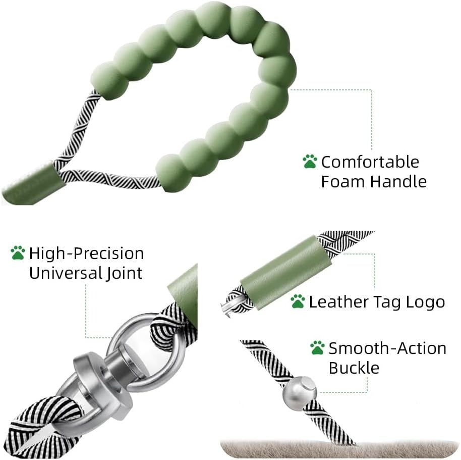 Secure Walking Leash - Reflective Rope with Padded Handle