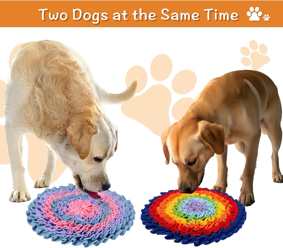 Floral Snuffle Mat Set - Interactive Foraging Toys with Hanging Rope