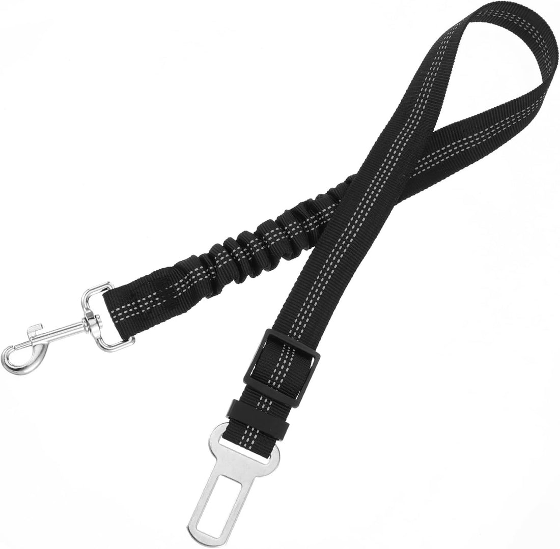 Secure Pet Car Harness - Adjustable Safety Belt with Bungee Buffer