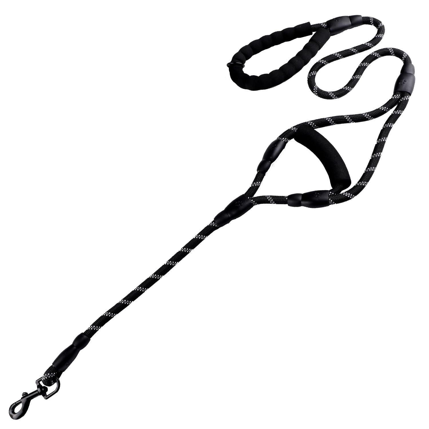 Secure Dual-Handle Leash - Reflective Training Lead with Padded Grips