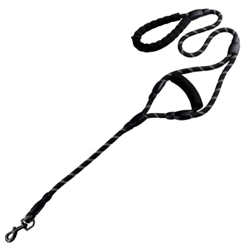 Secure Dual-Handle Leash - Reflective Training Lead with Padded Grips