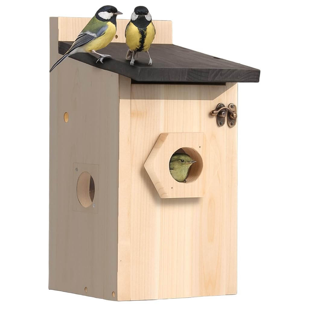 Rustic Bird House - Ventilated Outdoor Nesting Box