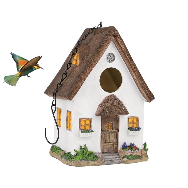 Cottage Bird House - Decorative Hanging Nest for Garden