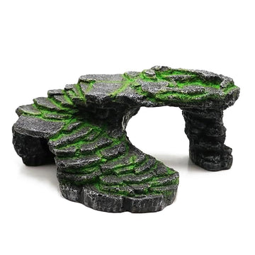Reptile Basking Platform - Natural Rock Climbing Ramp for Aquarium