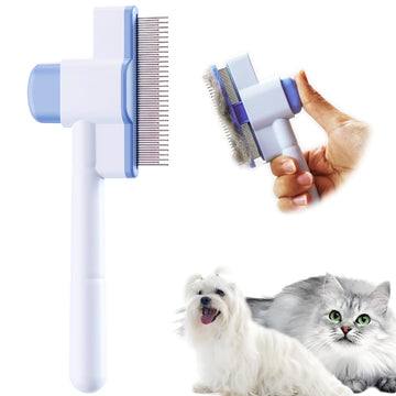 Self-Cleaning Pet Comb - Gentle Grooming Brush for All Coat Types