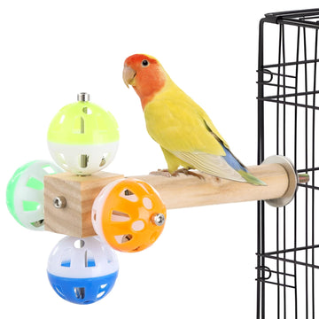 Rotating Bird Perch - Interactive Toy with Bell Balls