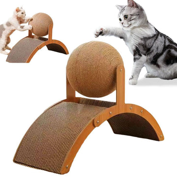 Interactive Cat Scratcher - Sisal Surface with Playful Design