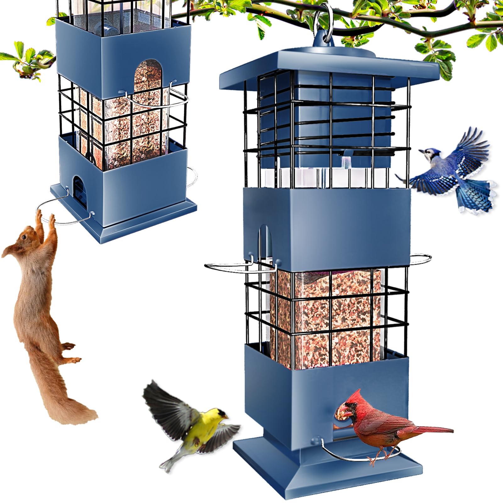Squirrel Proof Bird Feeder - Weight-Activated Metal Wild Bird Feeder