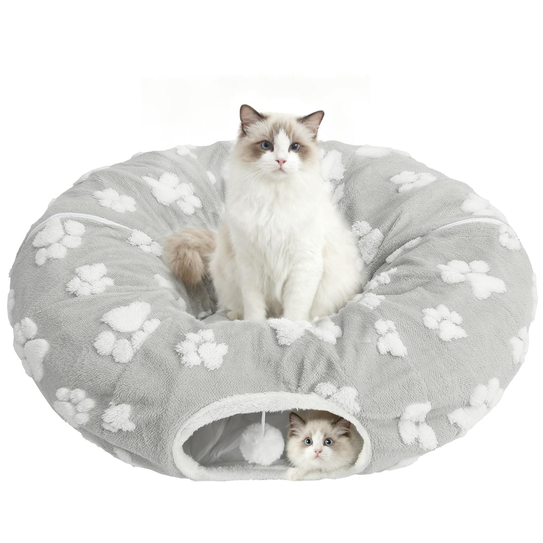 Convertible Pet Tunnel - Play Tube with Central Resting Mat