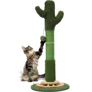 Cactus Cat Scratching Post - 5-in-1 Activity Center with Interactive Toys