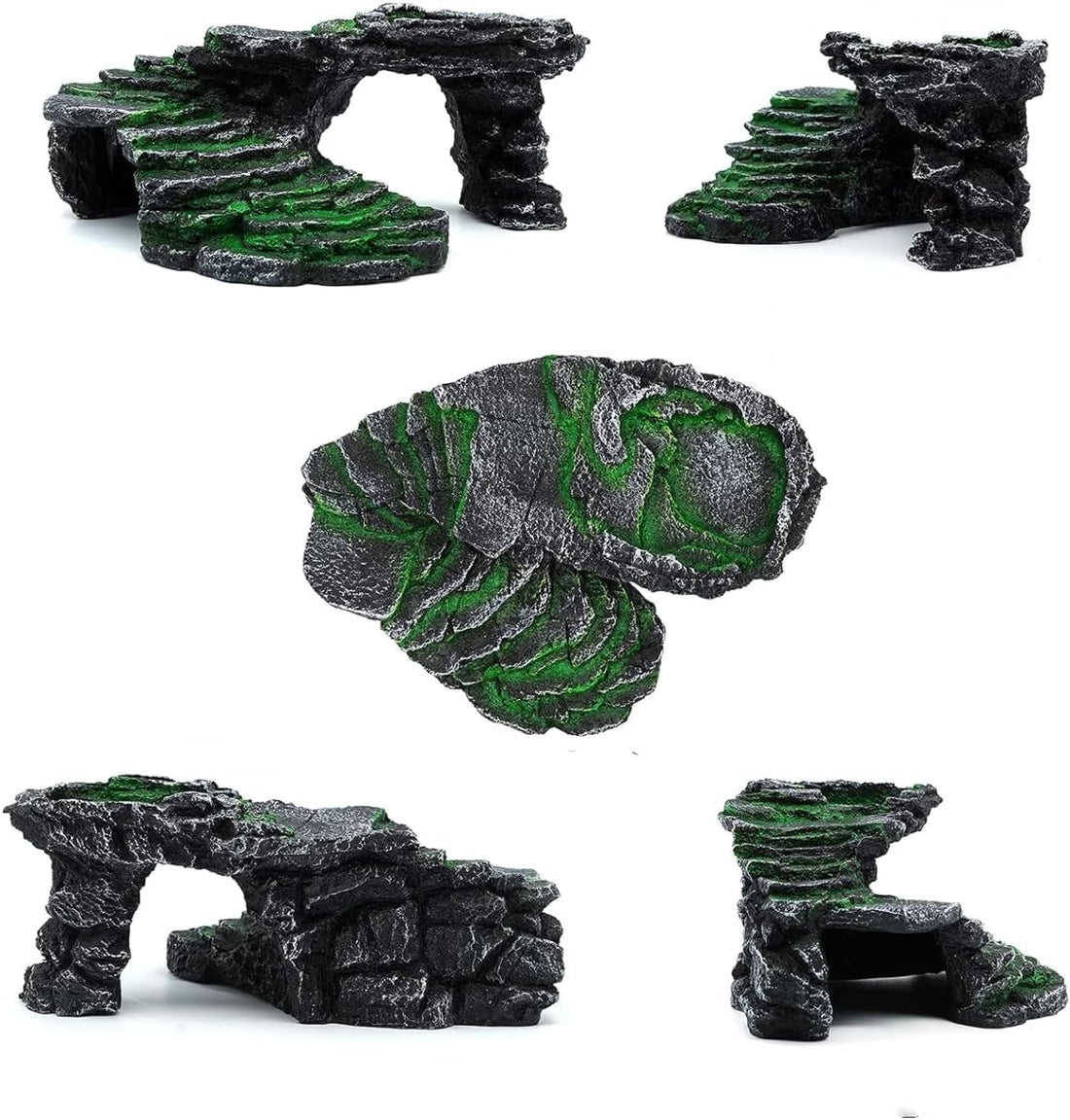 Reptile Basking Platform - Natural Rock Climbing Ramp for Aquarium