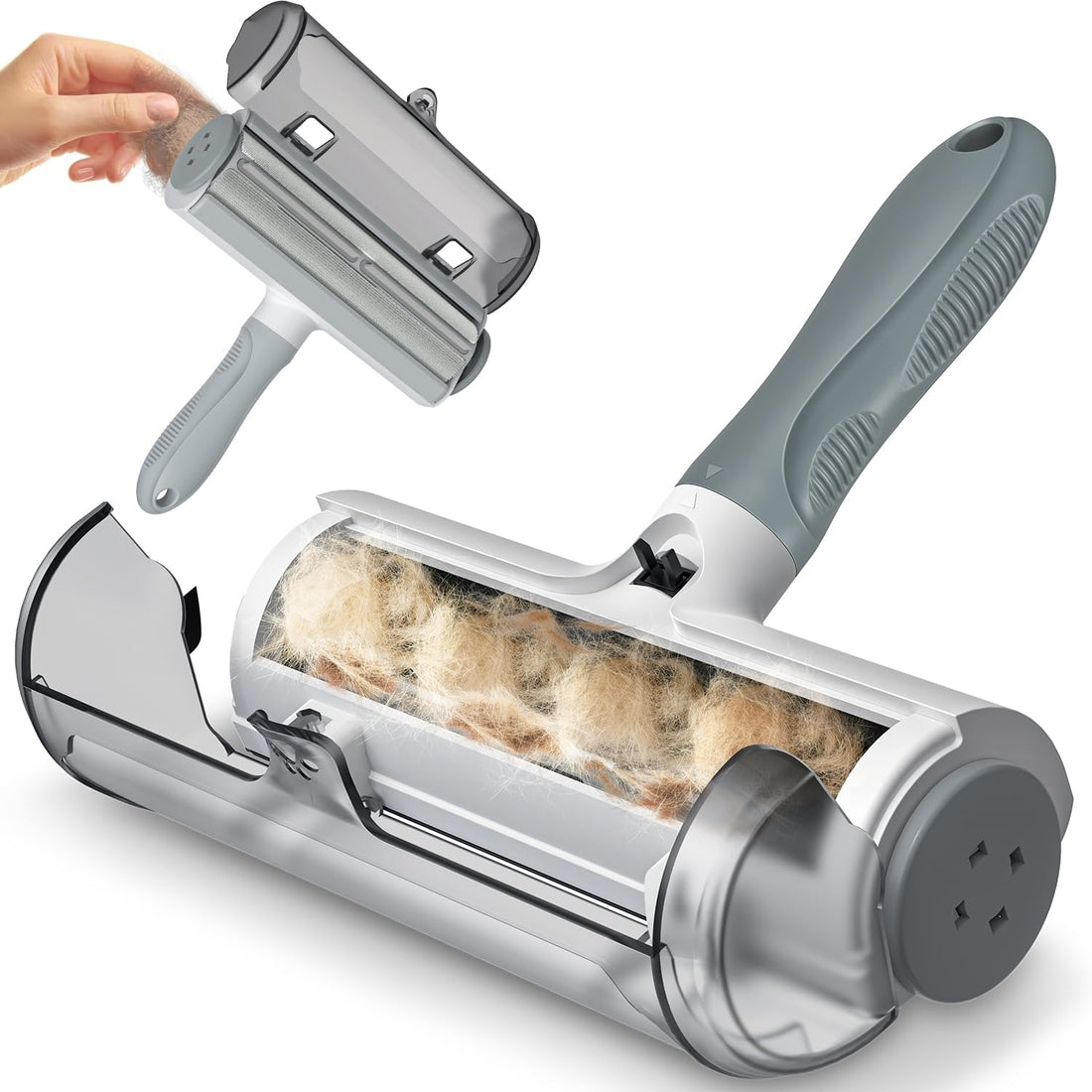 Multi-Surface Pet Hair Roller - Self-Cleaning Reusable Fur Remover