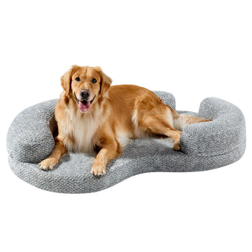 Supportive Pet Bed - Round Orthopedic Mattress with Removable Cover
