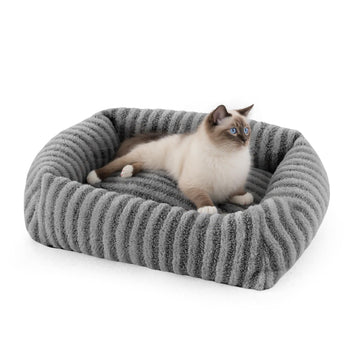 Comfort Pet Bed - Plush Rectangle Bed with Removable Cover