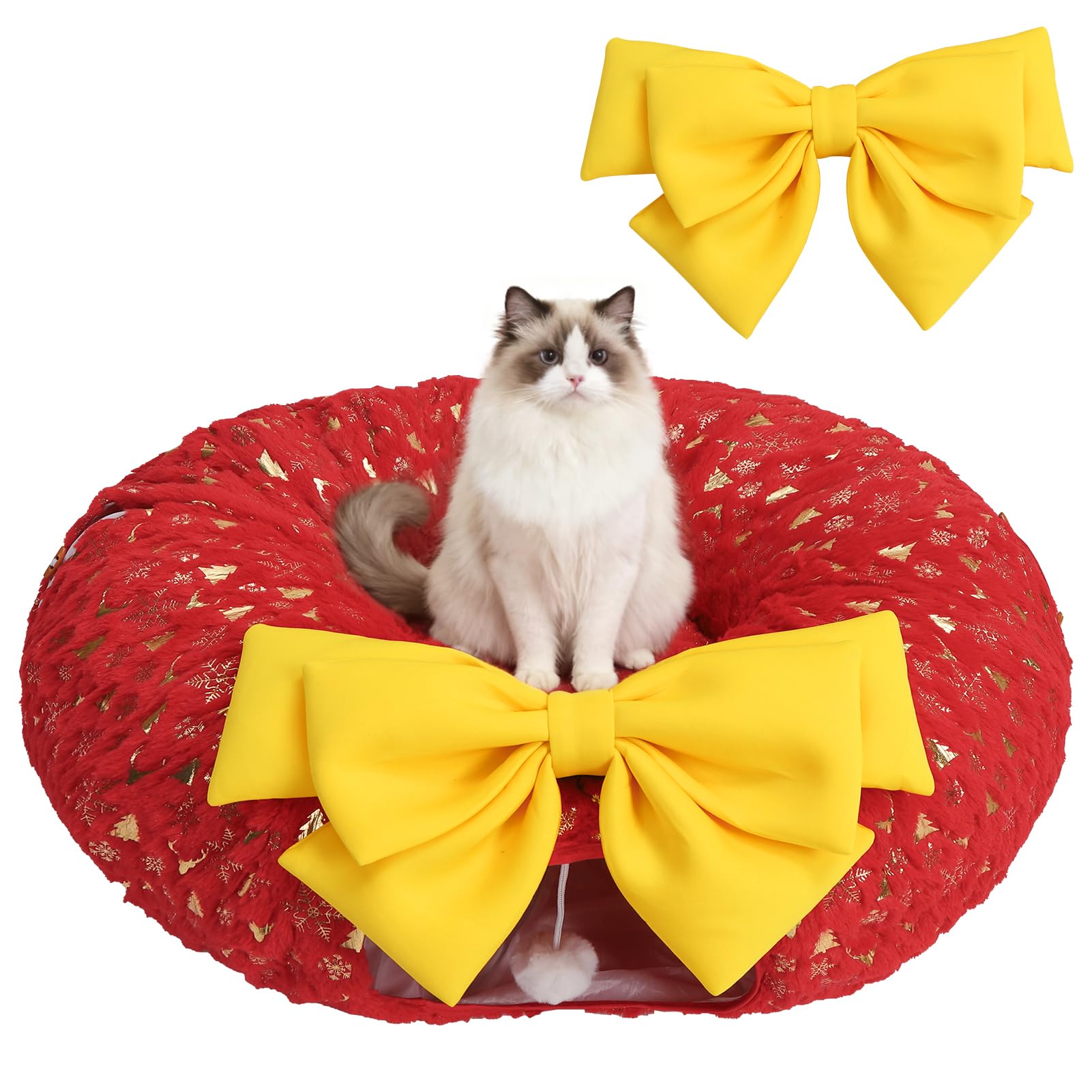 Convertible Pet Tunnel - Play Tube with Central Resting Mat