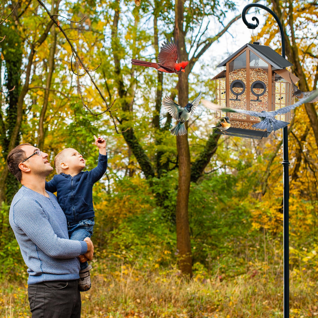 Dual Suet Bird Feeder - 4LB Capacity with Waterproof Design