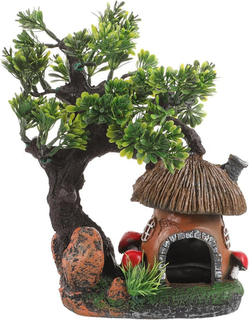 Mushroom Hideout House - Resin Aquarium Shelter Ornament