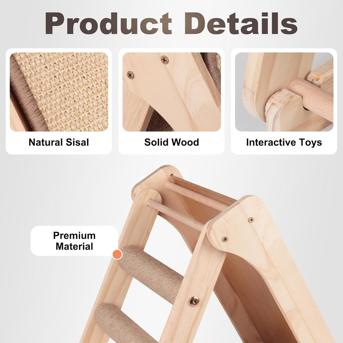 Triangular Cat Scratcher - Sisal Ramp with Foldable Design